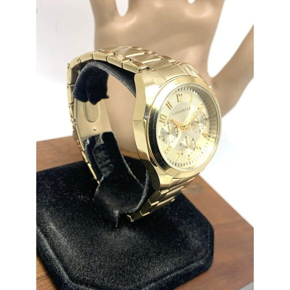 Caravelle By Bulova Women's Watch 44L238 Quartz Chronograph Gold Steel 36mm - Picture 13 of 13